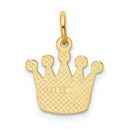 10K Gelbgold Kings Krone Charm