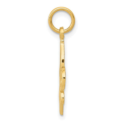 10K Gelbgold Fleur De Lis Charm