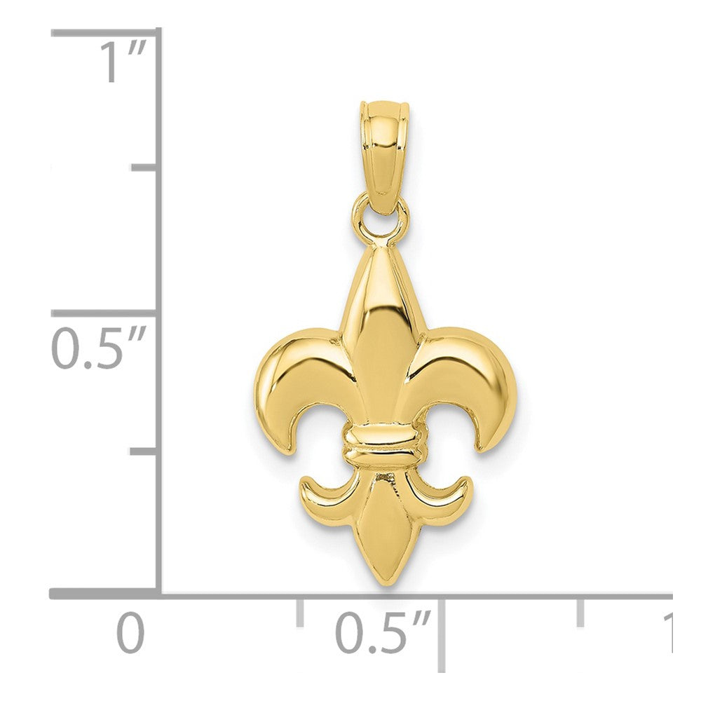 10K Gelbgold Fleur De Lis Anhänger