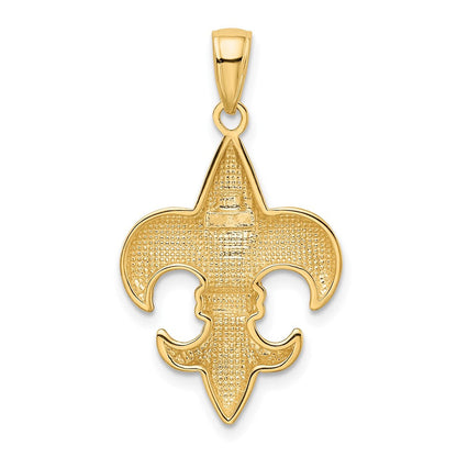 10K Gelbgold Mittel Fleur-de-lis Anhänger