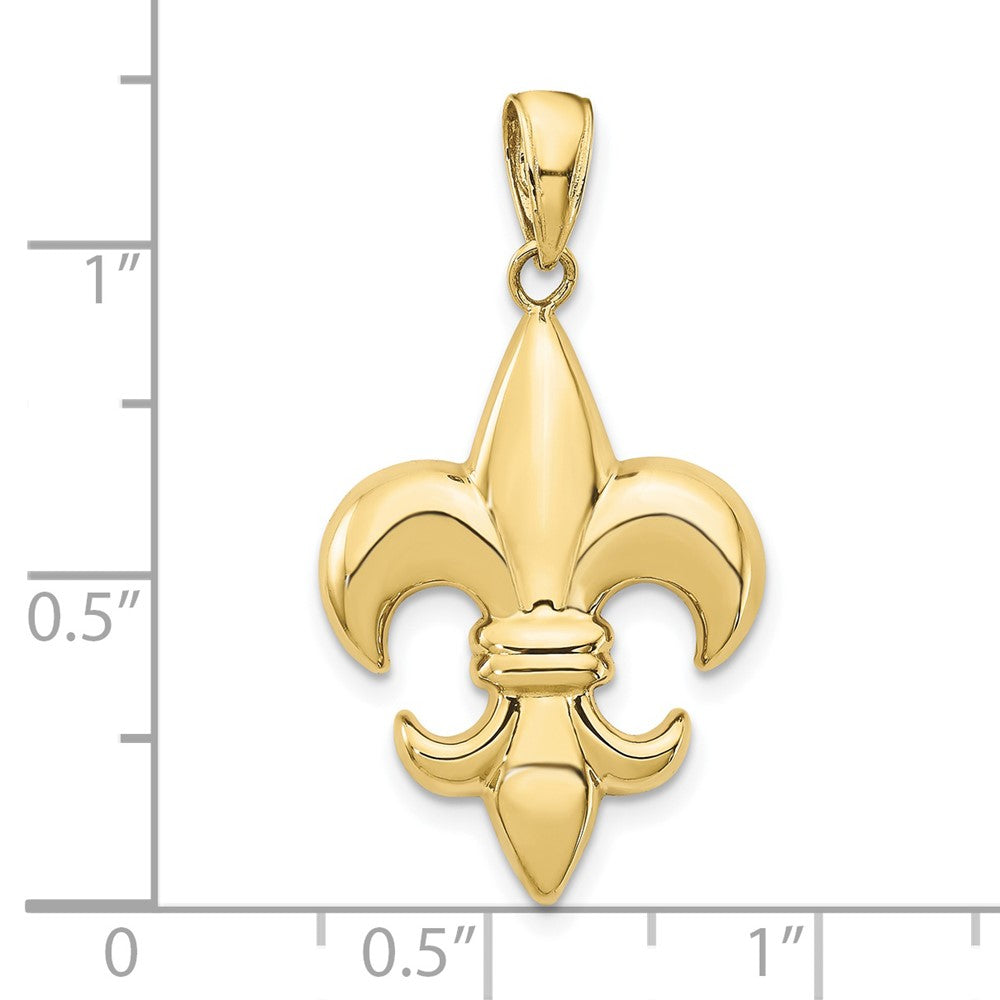 10K Gelbgold Mittel Fleur-de-lis Anhänger