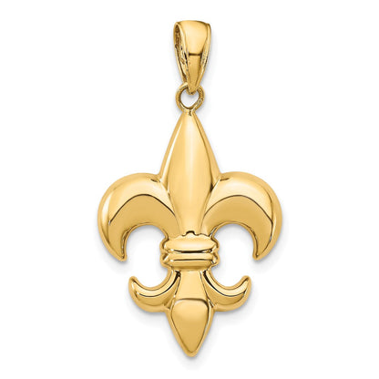 10K Gelbgold Mittel Fleur-de-lis Anhänger