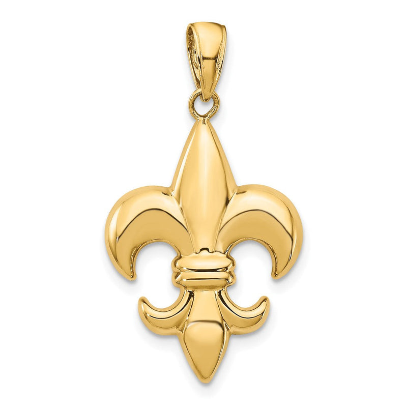 10K Gelbgold Mittel Fleur-de-lis Anhänger