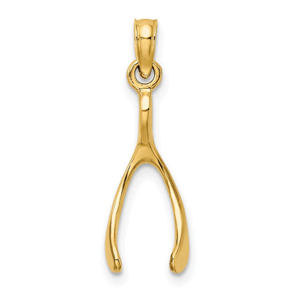 10K Gelbgold 10K Gabelbein Charm