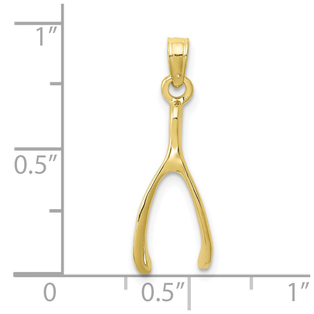 10K Gelbgold 10K Gabelbein Charm