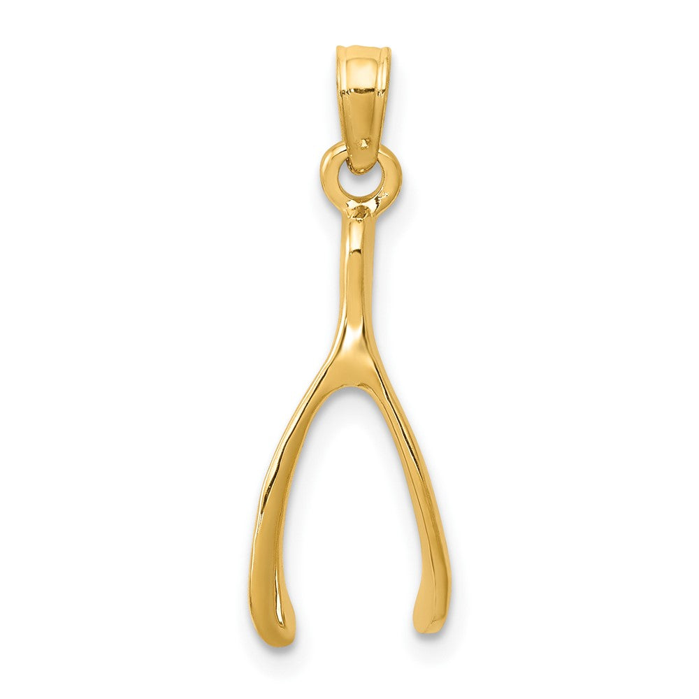 10K Gelbgold 10K Gabelbein Charm