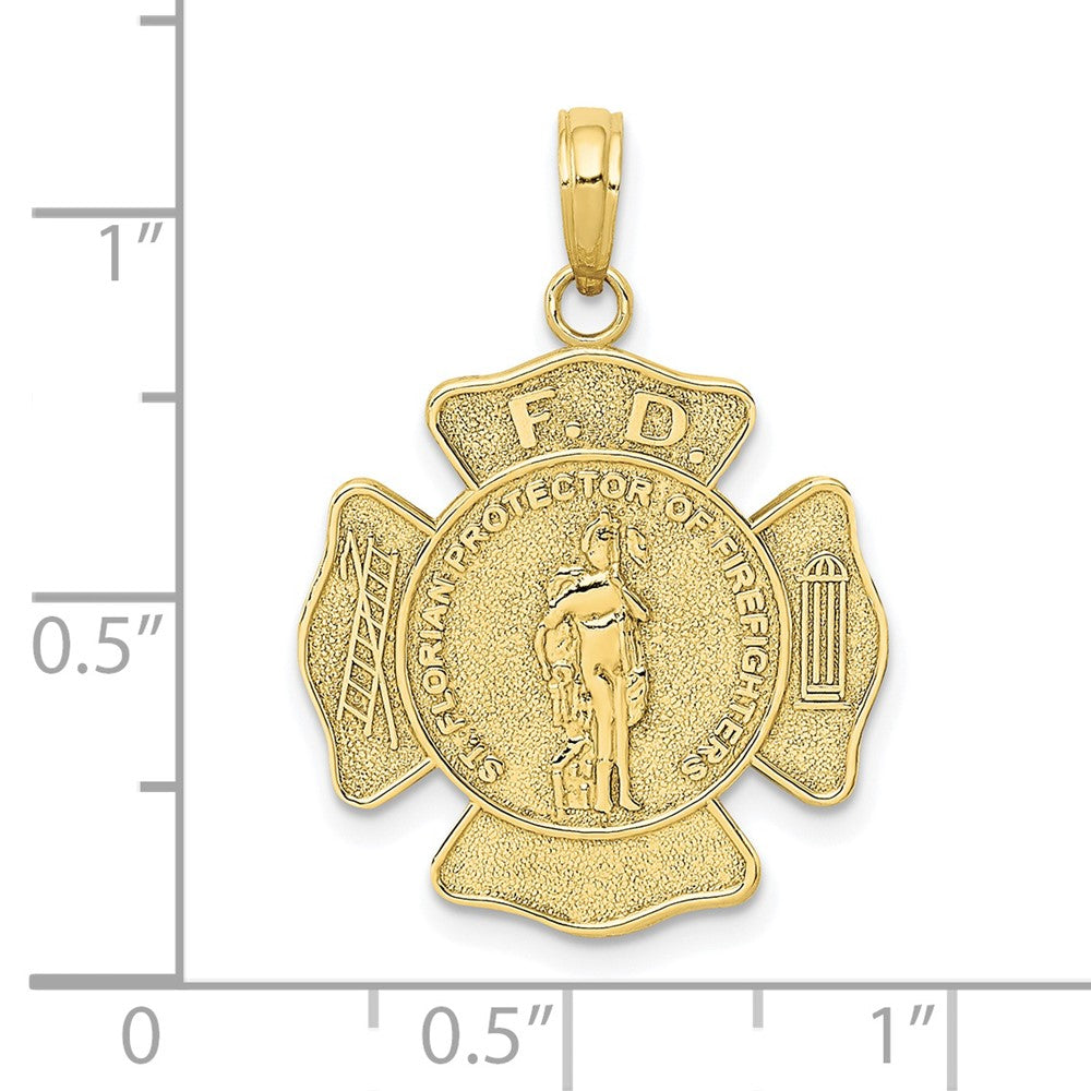 10K Gelbgold St. Florian Protect Us/fire Dept. Anhänger