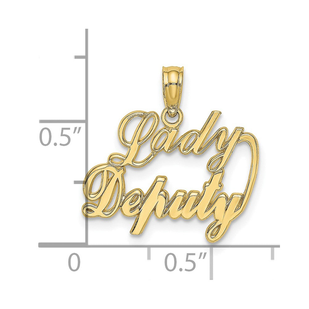 10K Gelbgold Damen Deputy Charm