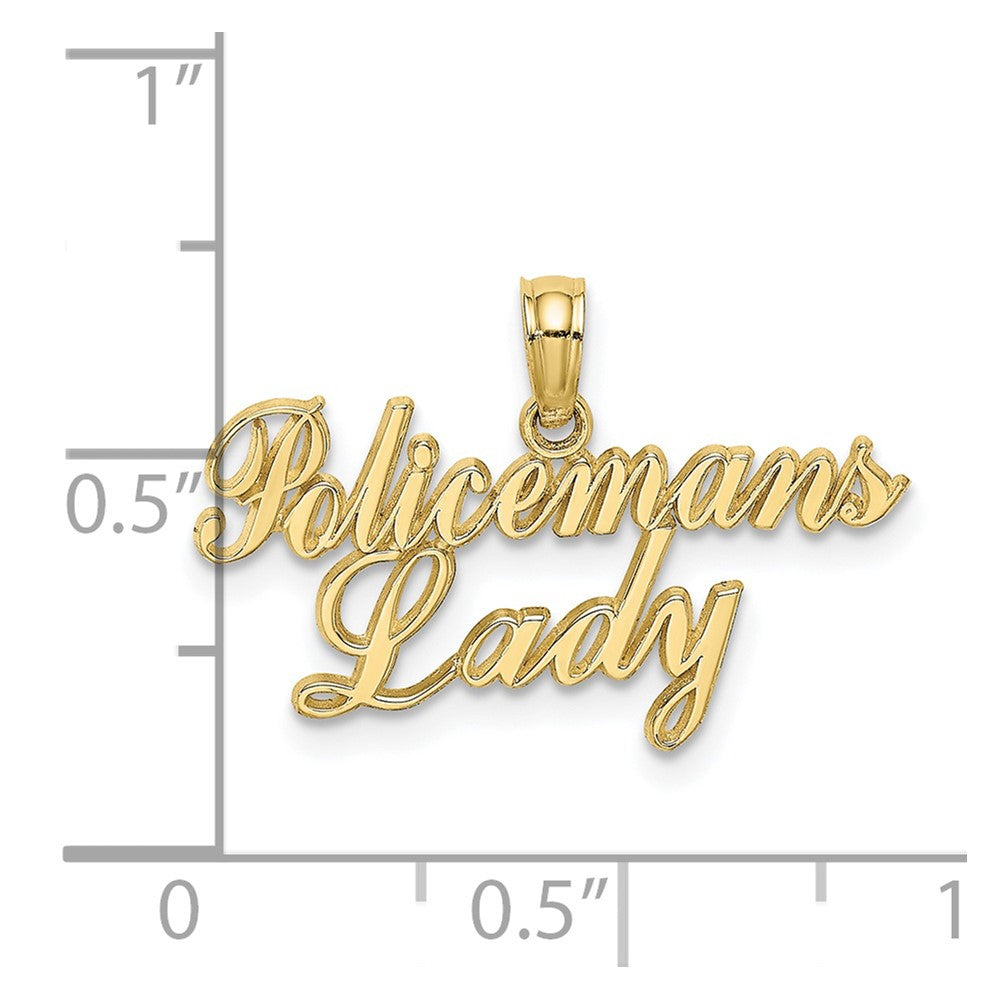 10K Gelbgold Policeman Damen Charm