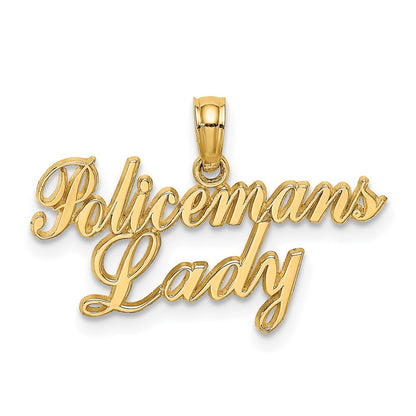 10K Gelbgold Policeman Damen Charm