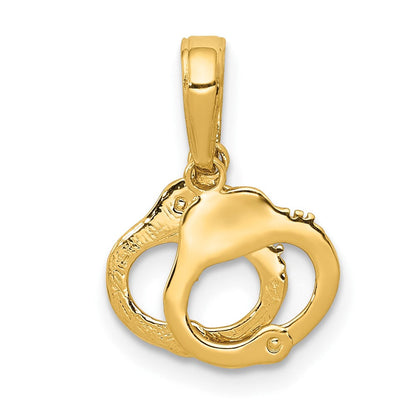 10K Gelbgold 10K Handcuffs Anhänger