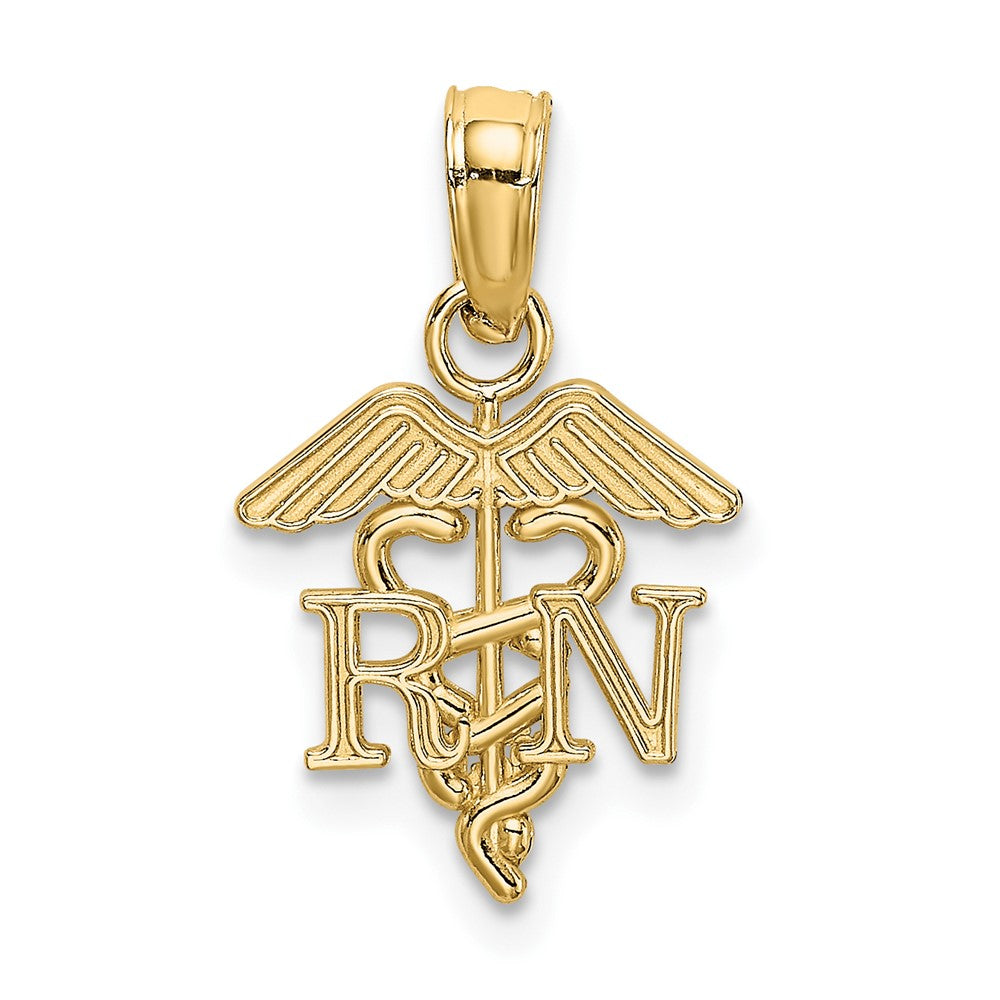 10K Gelbgold 10K Rn Caduceus Anhänger