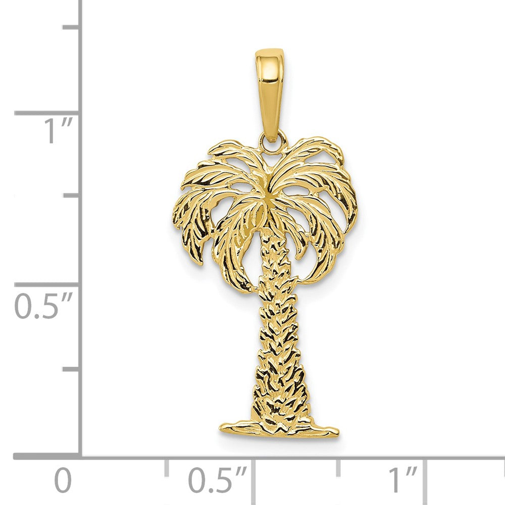 10K Gelbgold Palme Baum Anhänger