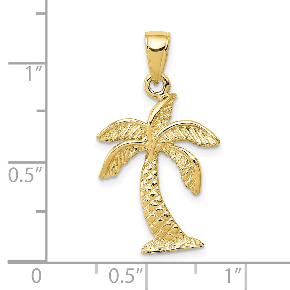 10K Gelbgold Palme Baum Anhänger