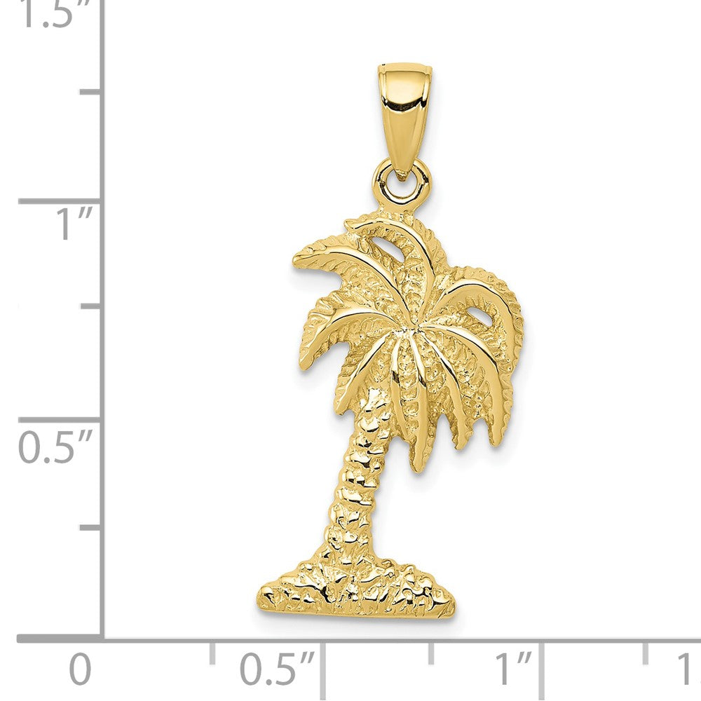10K Gelbgold Palme Baum Anhänger