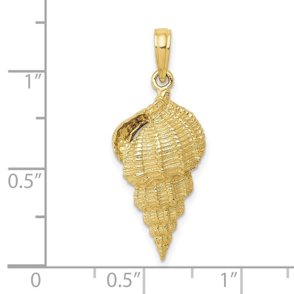 10K Gelbgold Conch Muschel Anhänger