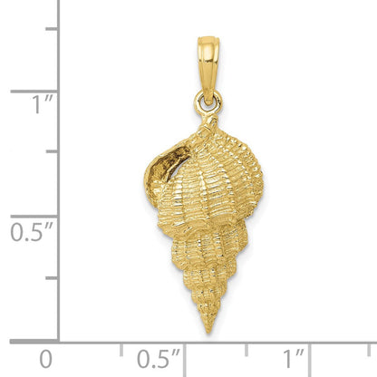 10K Gelbgold Conch Muschel Anhänger