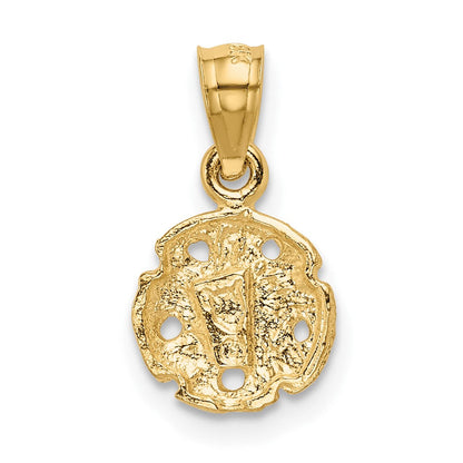 10K Gelbgold 10K Sand Dollar Anhänger