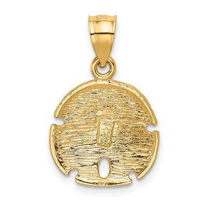 10K Gelbgold 10K Sand Dollar Anhänger