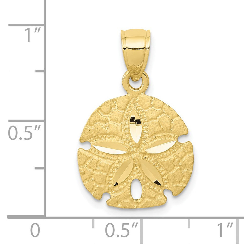 10K Gelbgold 10K Sand Dollar Anhänger