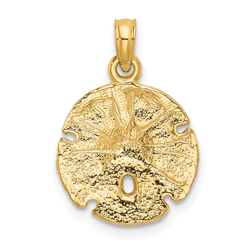 10K Gelbgold Sand Dollar Anhänger