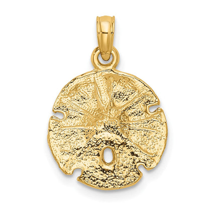 10K Gelbgold Sand Dollar Anhänger