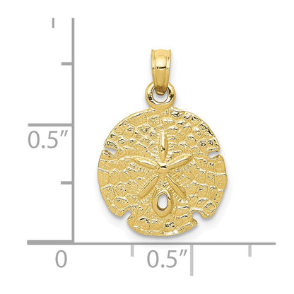 10K Gelbgold Sand Dollar Anhänger