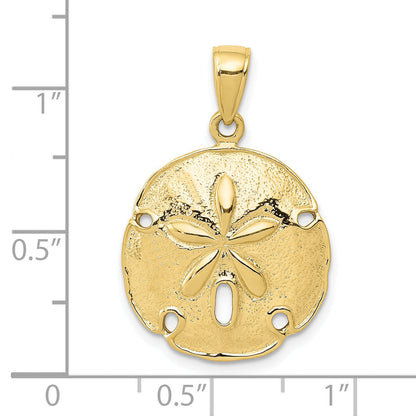 10K Gelbgold Sand Dollar Anhänger