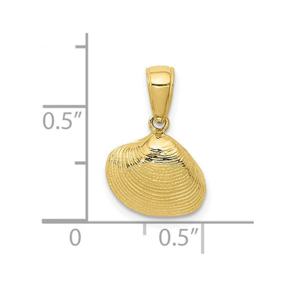 10K Gelbgold 10K Klein Clam Muschel Anhänger