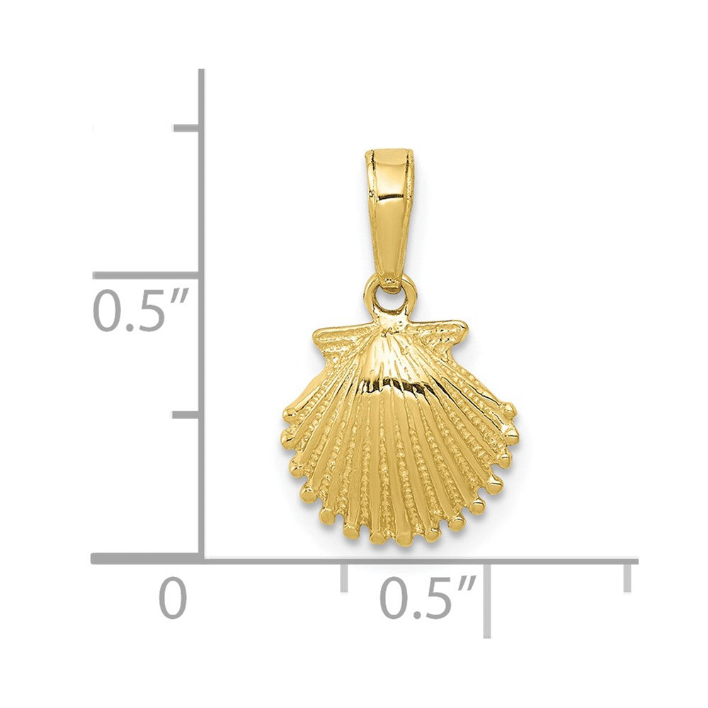10K Gelbgold Muschel Anhänger