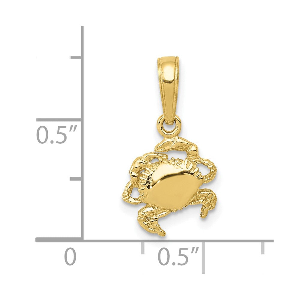 10K Gelbgold Krabbe Anhänger
