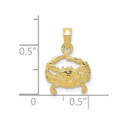 10K Gelbgold Krabbe Anhänger