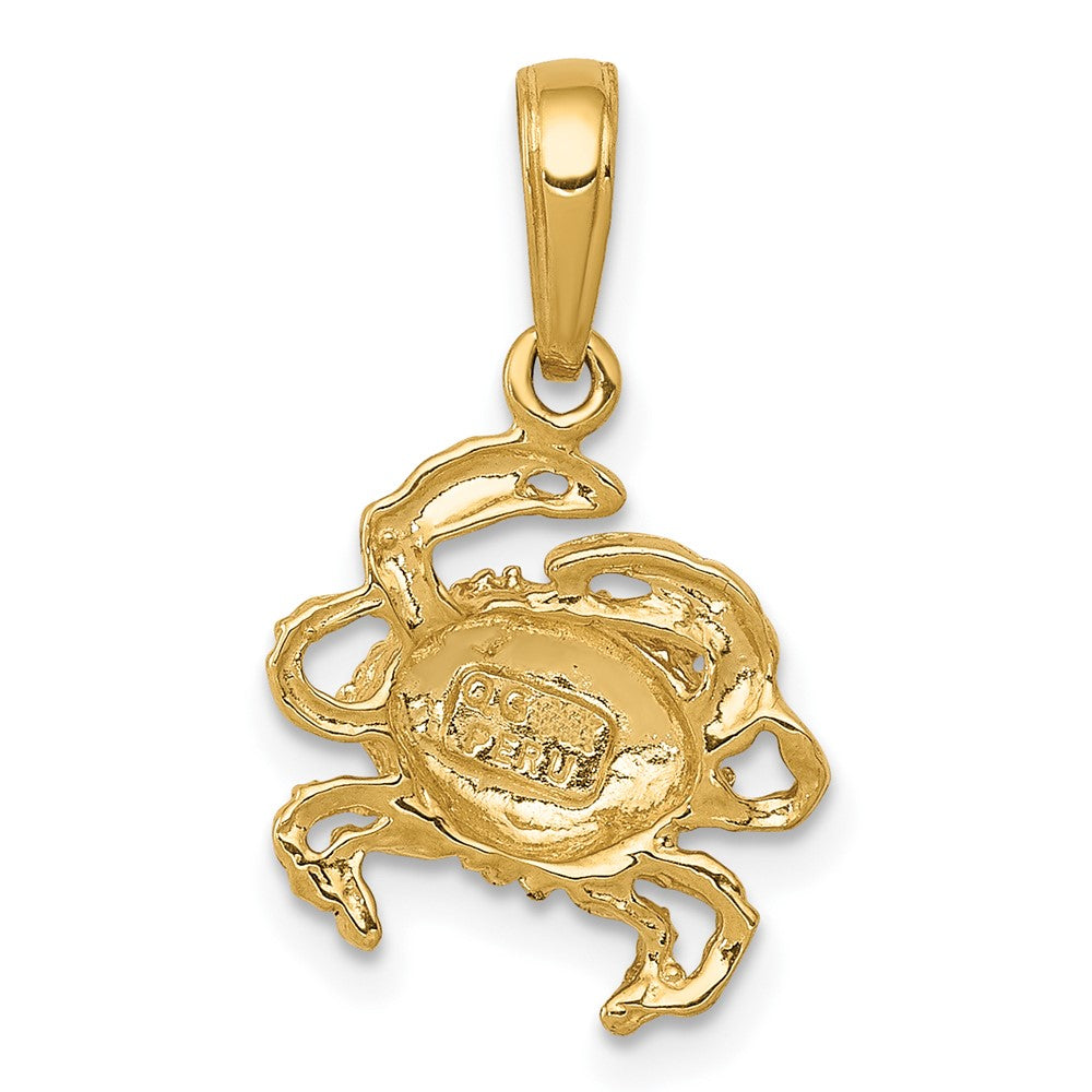 10K Gelbgold Krabbe Charm