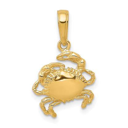 10K Gelbgold Krabbe Charm