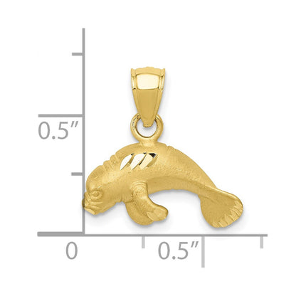 10K Gelbgold 10K Manatee Anhänger