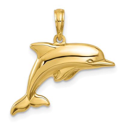 10K Gelbgold Delfin Anhänger
