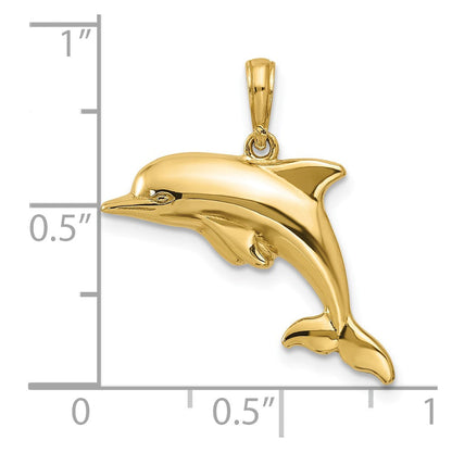 10K Gelbgold Delfin Anhänger