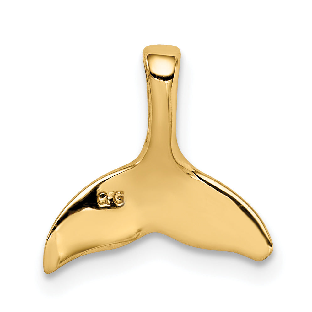 10K Gelbgold Wal Schwanz Kette Anhänger