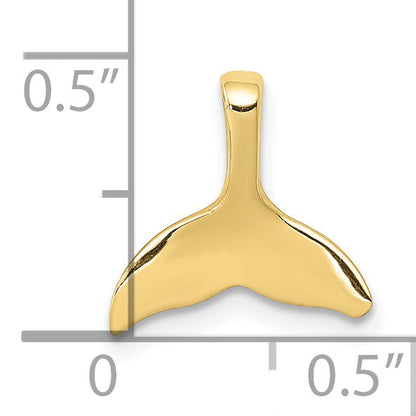10K Gelbgold Wal Schwanz Kette Anhänger