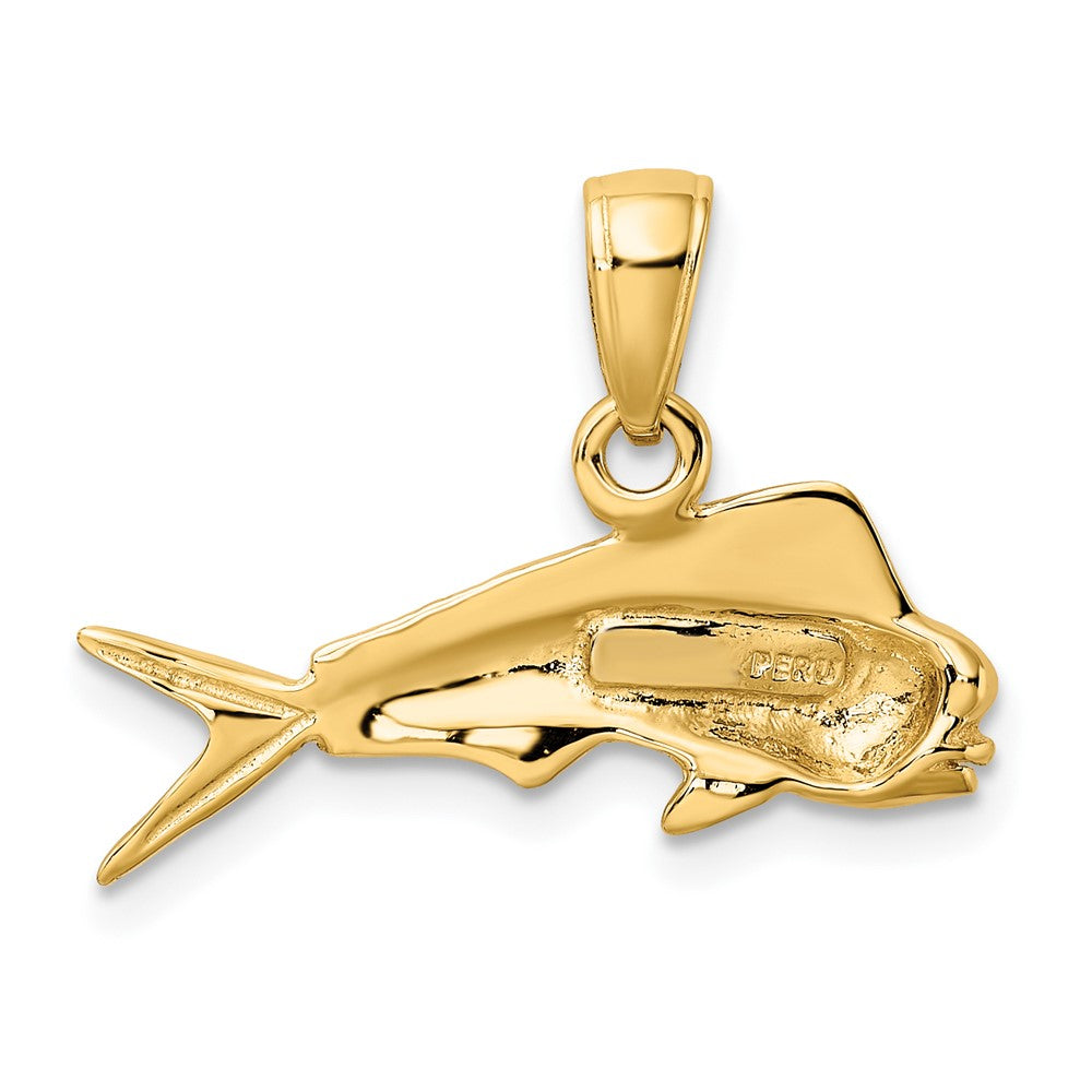 10K Gelbgold Mahi Fisch Anhänger