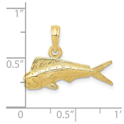 10K Gelbgold Mahi Fisch Anhänger