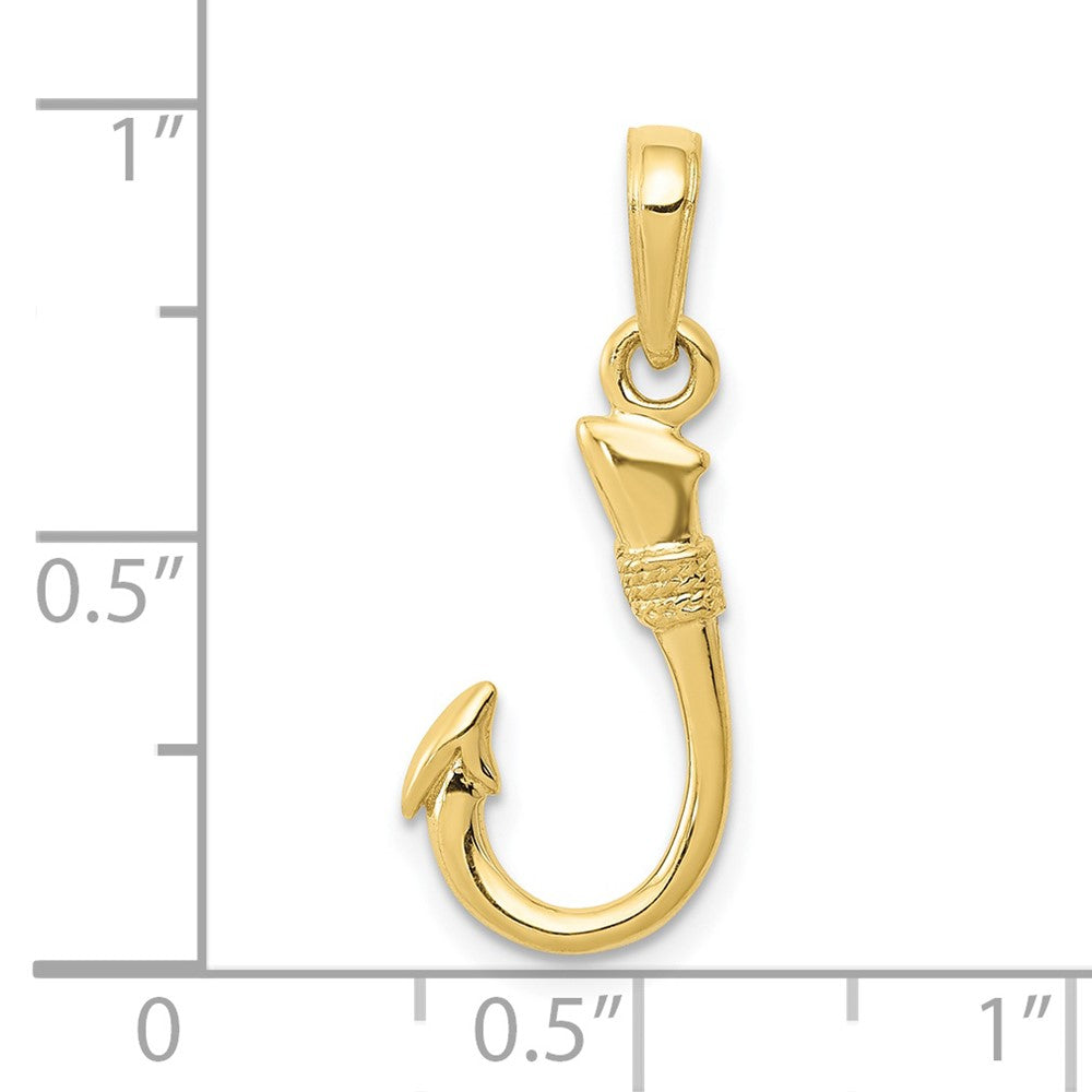 10K Gelbgold 10K 3d Fisch Haken Anhänger