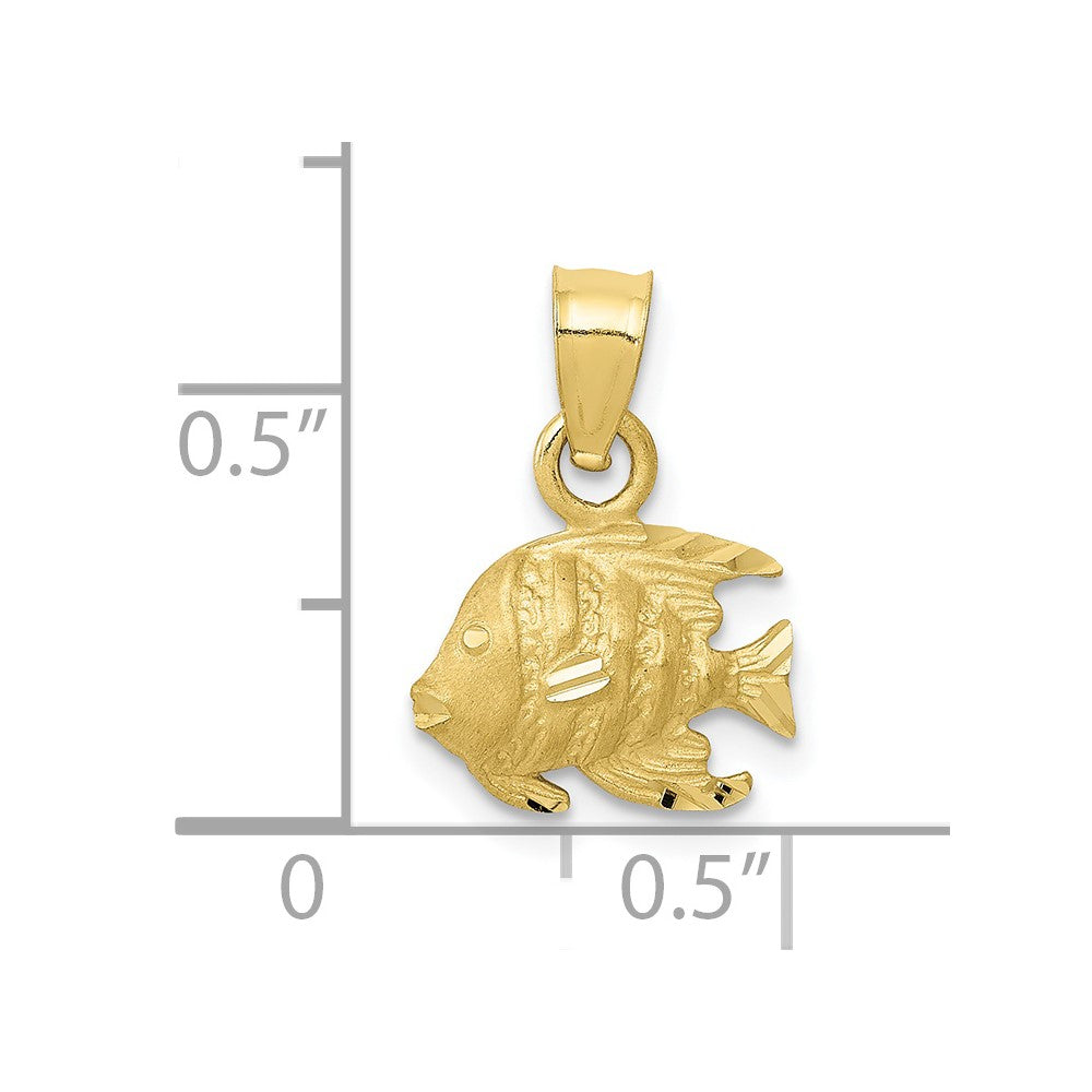10K Gelbgold 10K Fisch Anhänger