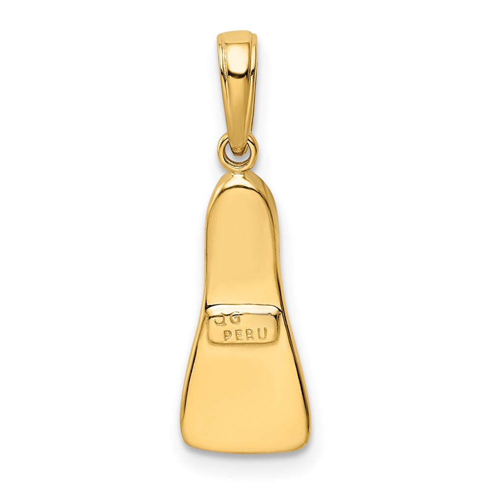 10K Gelbgold 10K 3d Scuba Flipper Anhänger