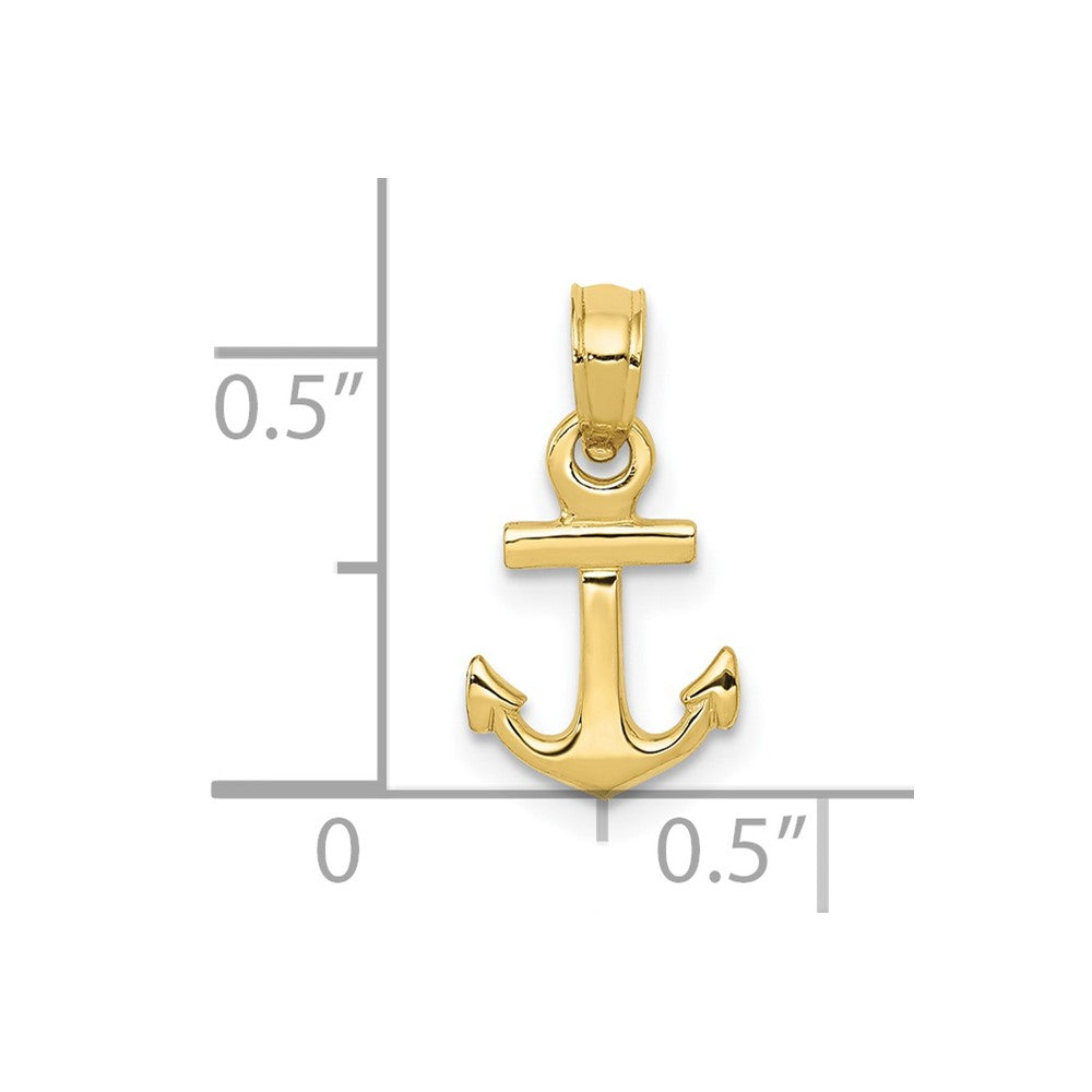 10K Gelbgold 10K Mini Anker Anhänger