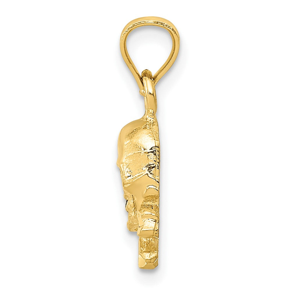10K Gelbgold 10K Totenkopf und Kreuz Bones Anhänger