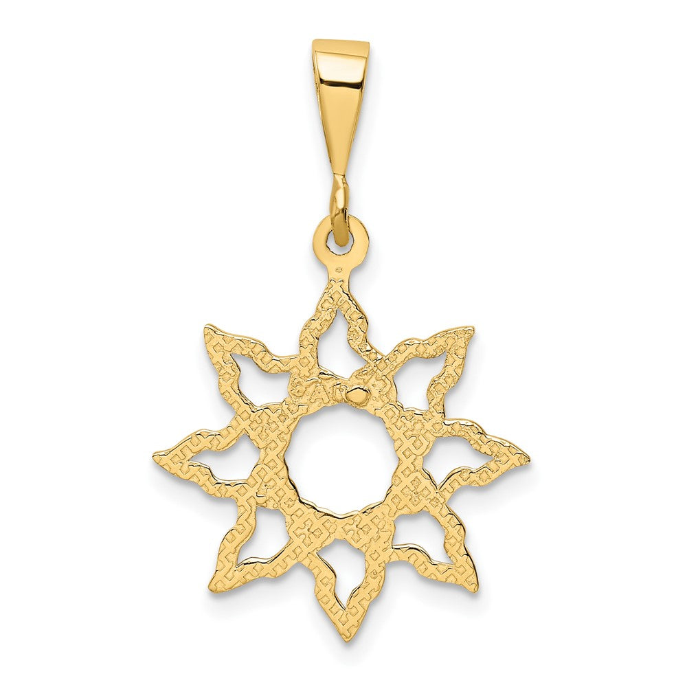 10K Gelbgold Sonne Charm