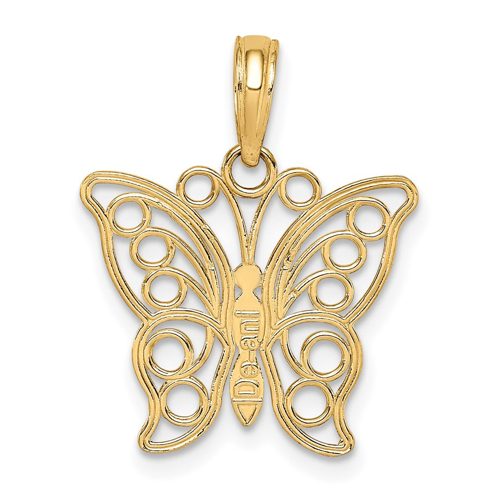 10K Gelbgold Schmetterling Charm