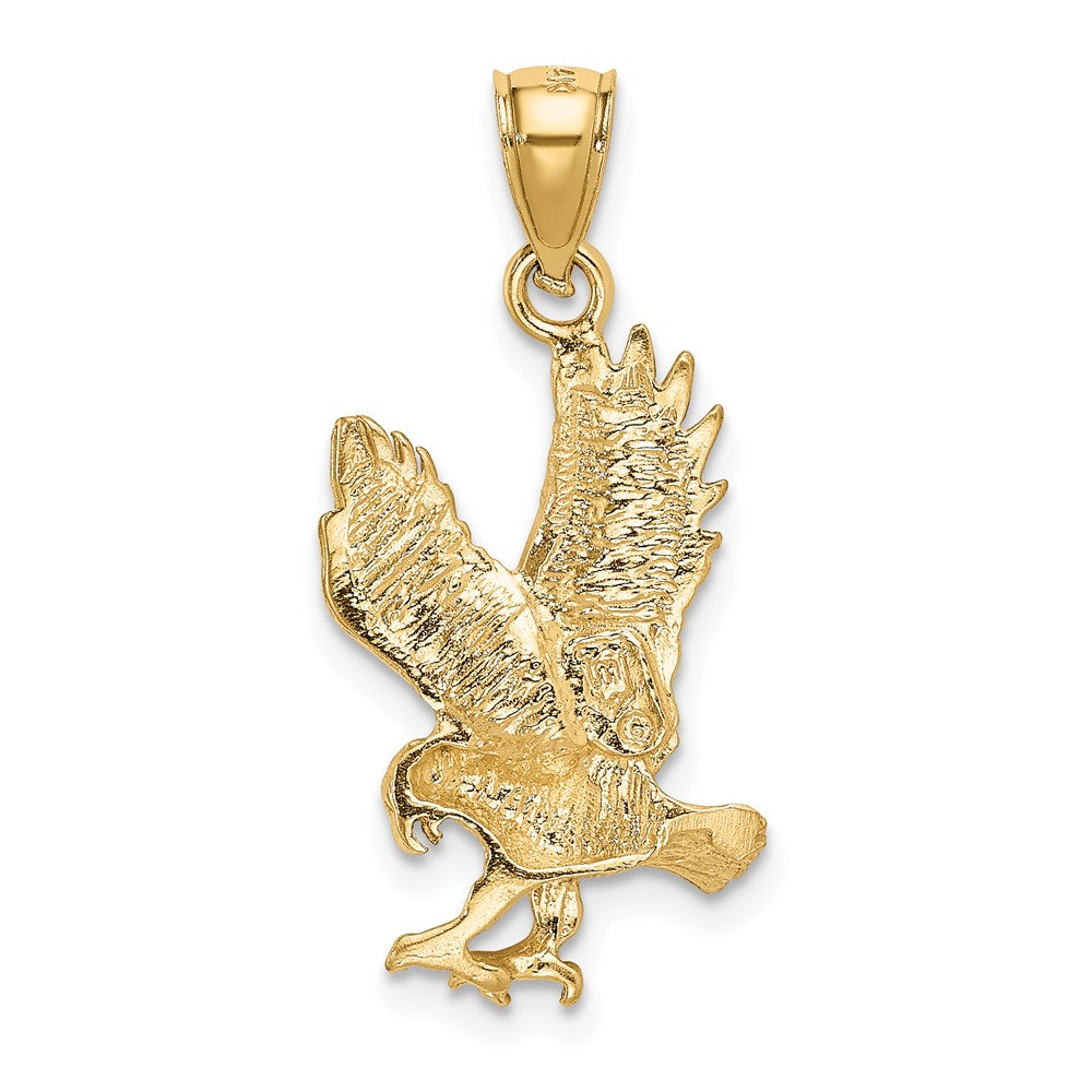 10K Gelbgold 10K Satiniert Diamantiert Adler Anhänger