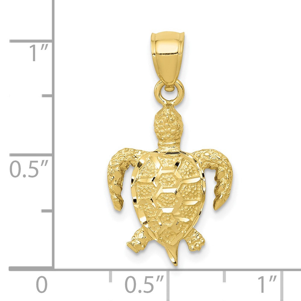 10K Gelbgold 10K Schildkröte Anhänger